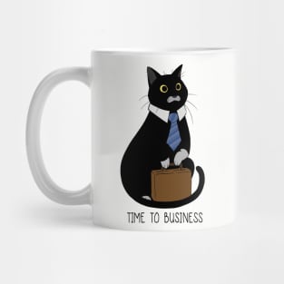 Business Cat Time to Business Mug